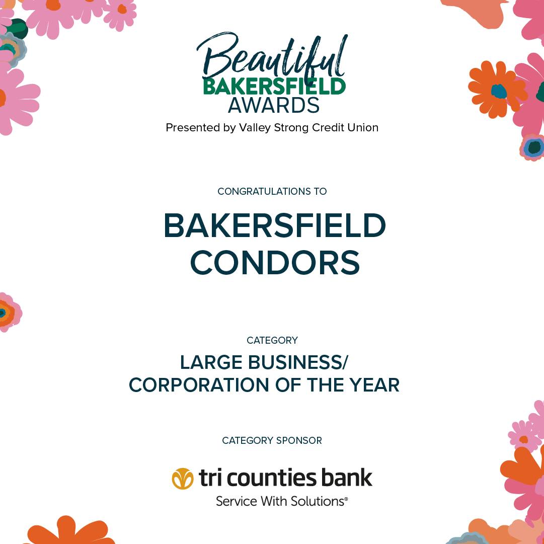 Condors Take Home Beautiful Bakersfield Award