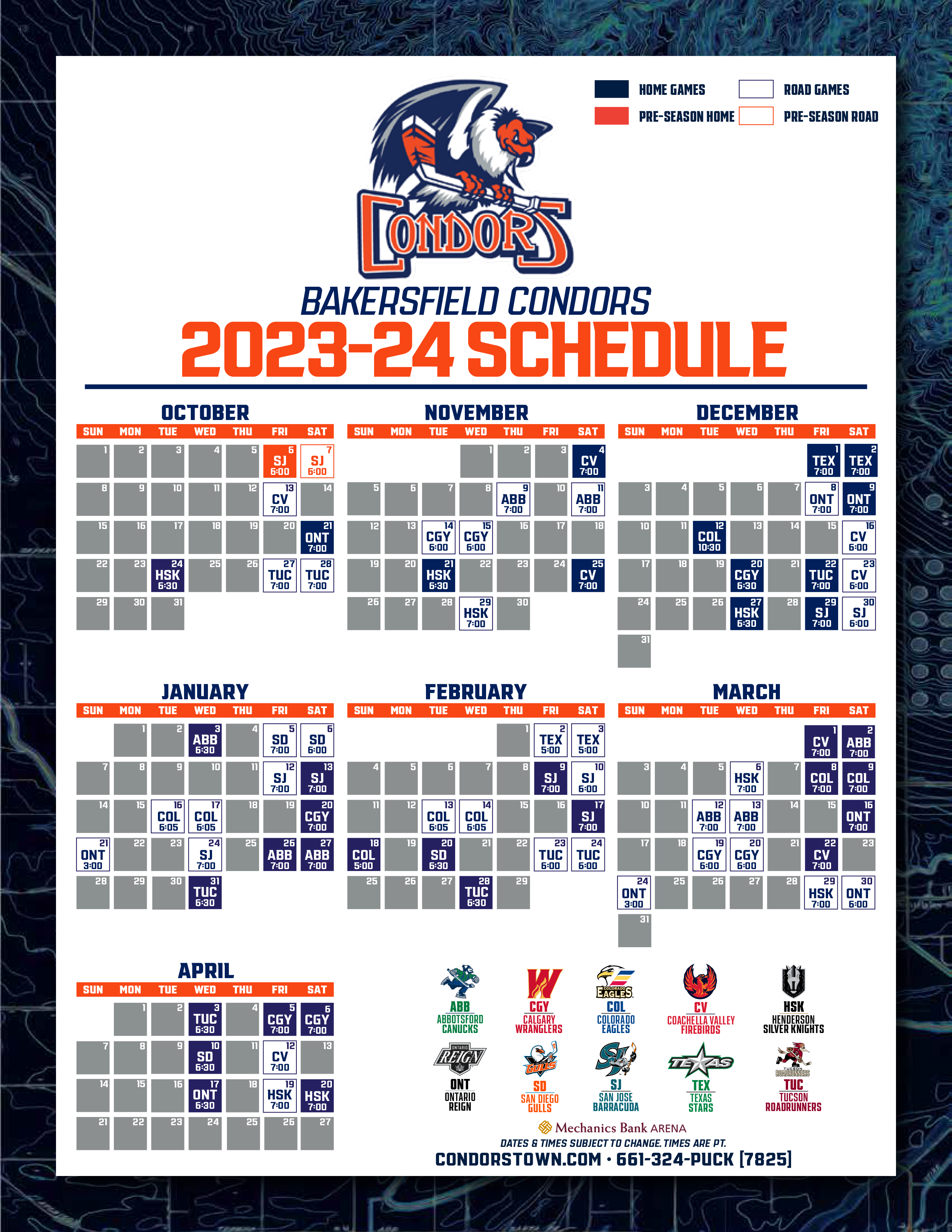 Printable Schedule - 2023